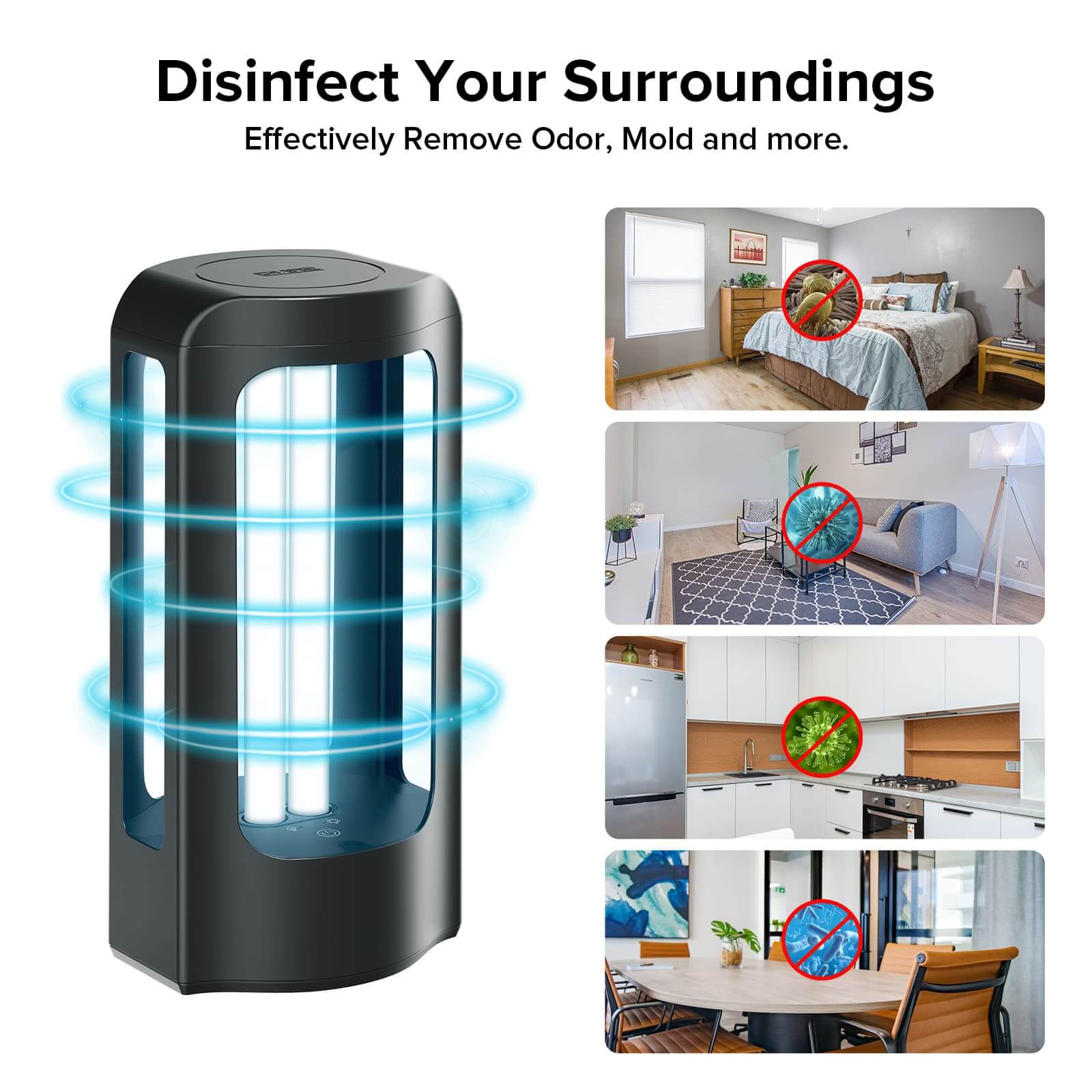 SANSI 18W UV Light Sanitizer with Remote Control,disinfect your surroundings.