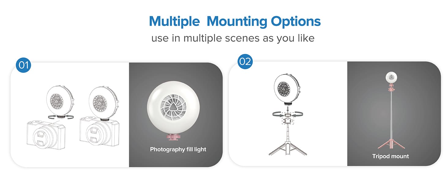 Multiple Mounting options: use in multiple scenes as you like.
