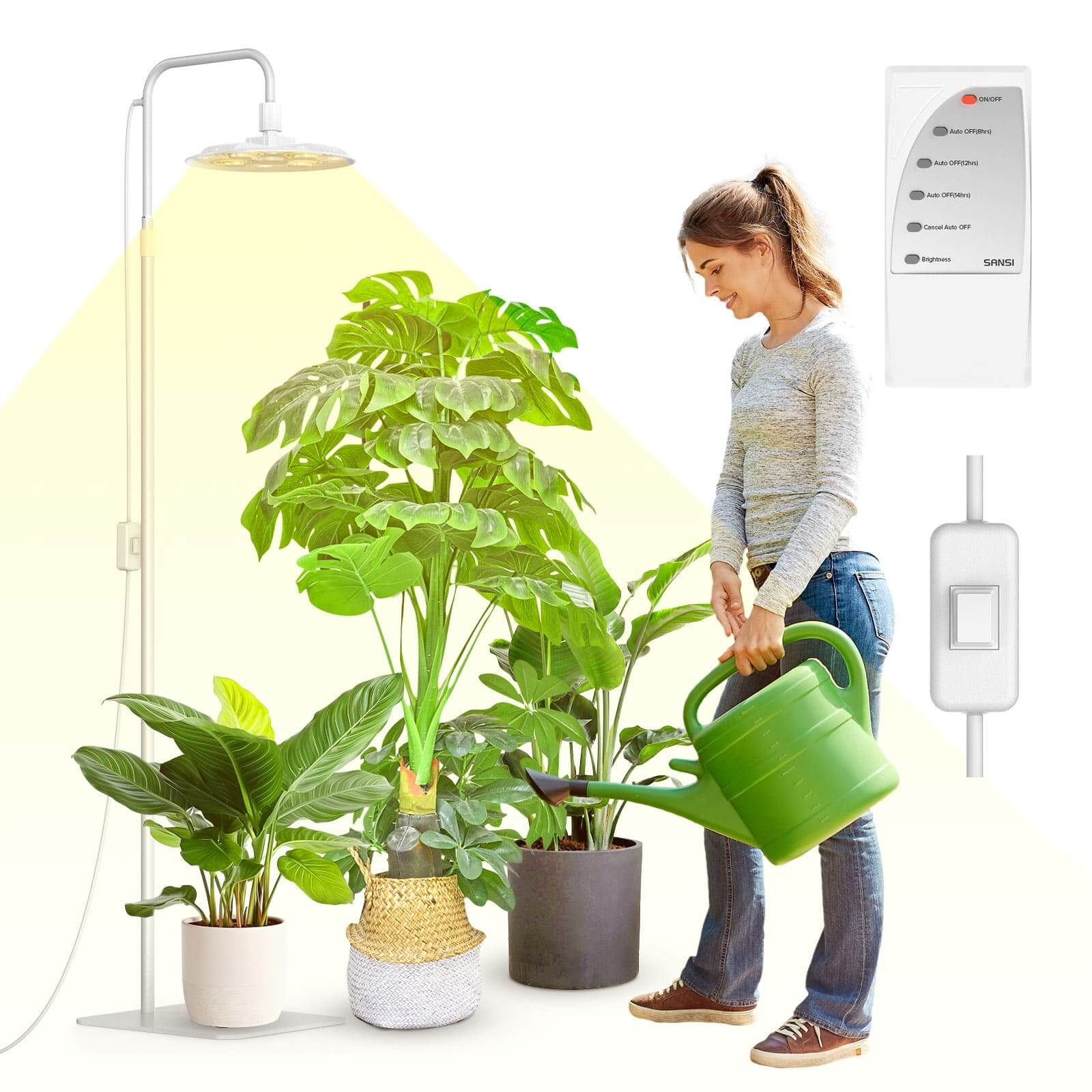 SANSI Tall Standing Grow Light With Remote Control (US ONLY)