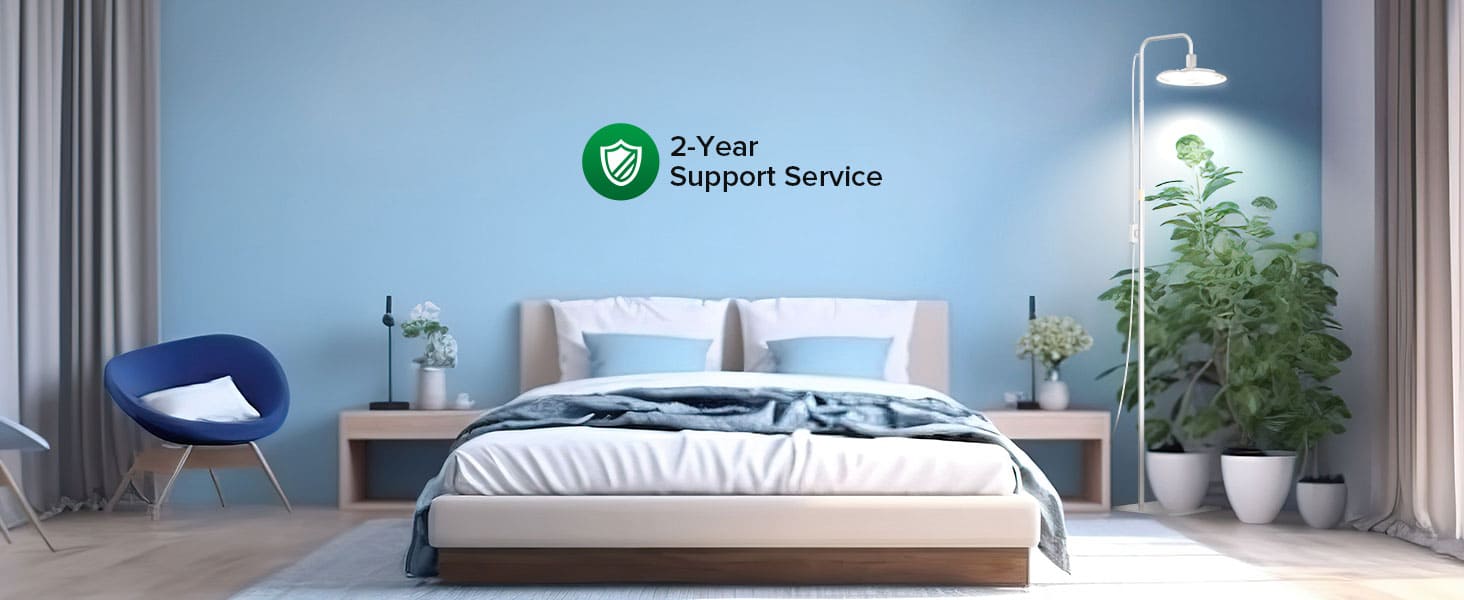 SANSI Tall Standing Grow Light with 2-year support service.