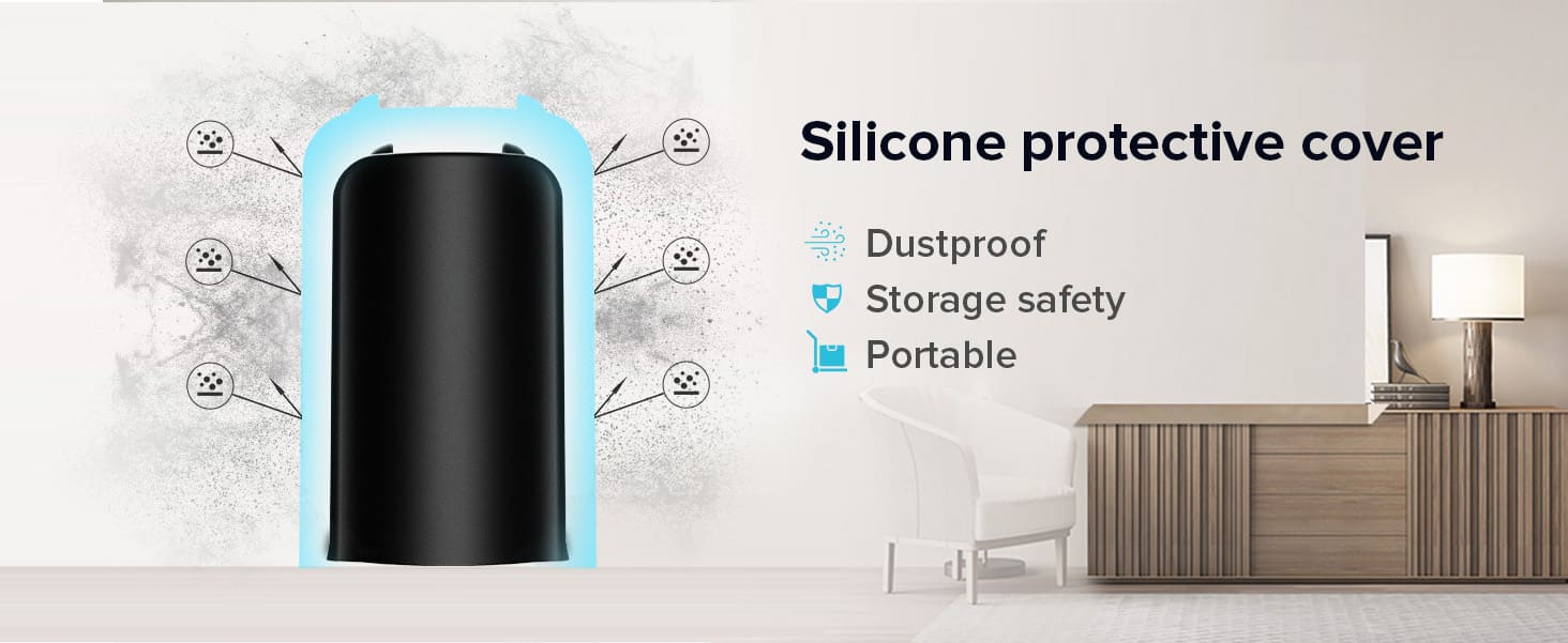 Extra silicone cover for dustproof and safer storage.