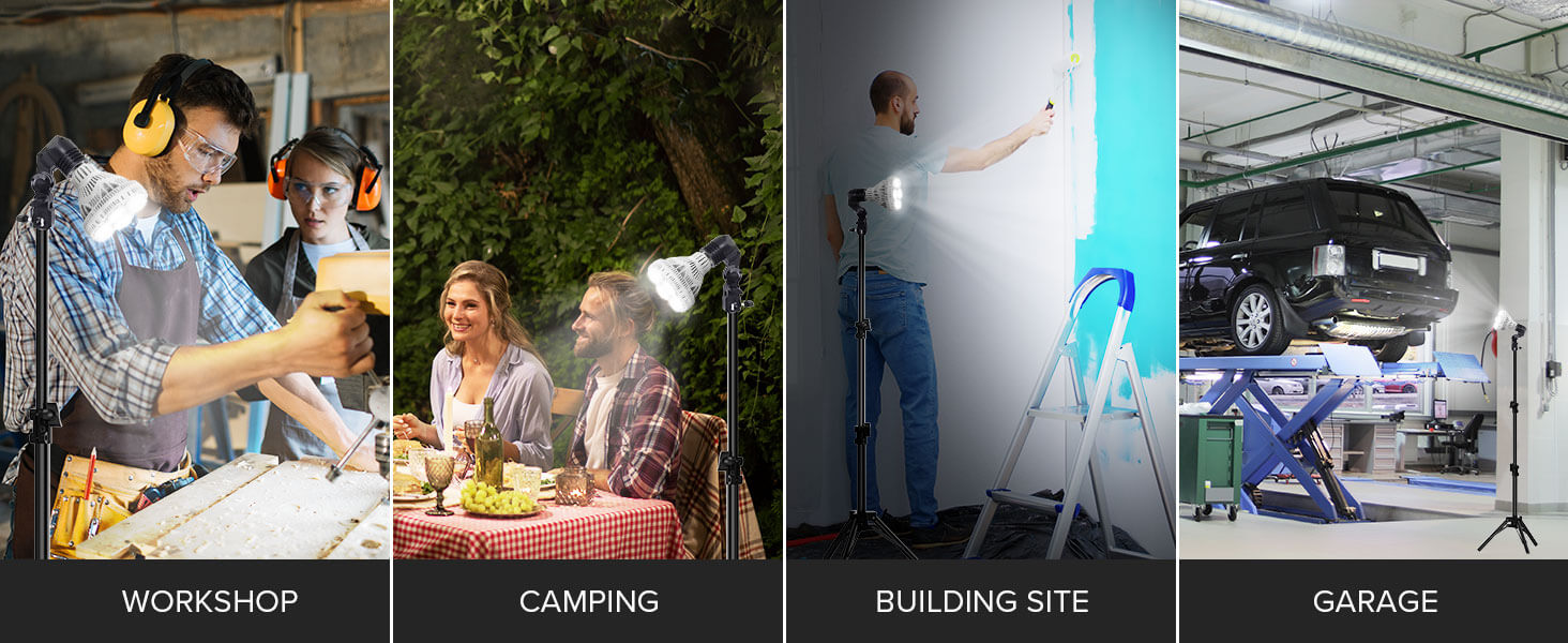 Suitable for workshop, camping, building site, garage and extra