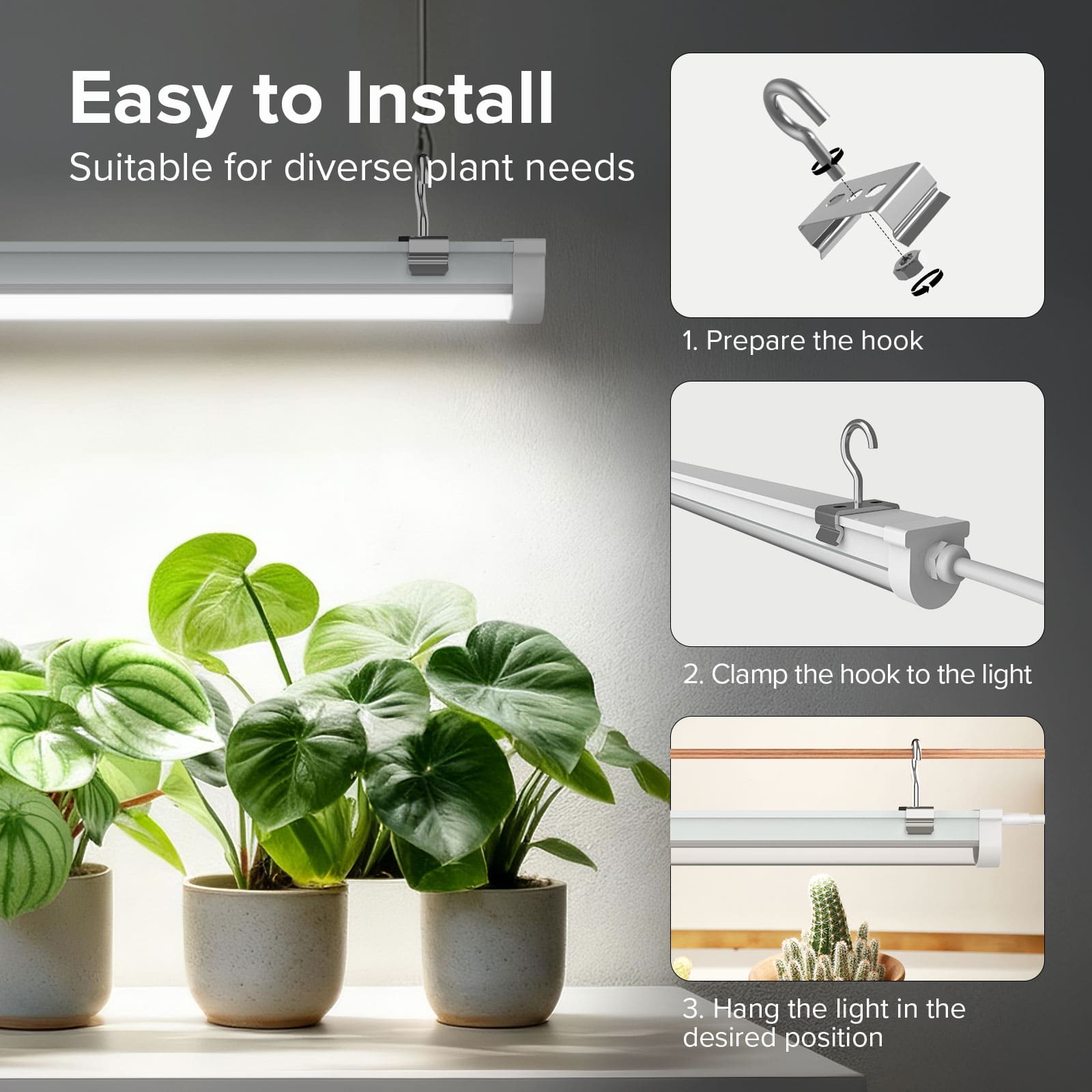 SANSI T8 25W LED Grow Light | Remote Control