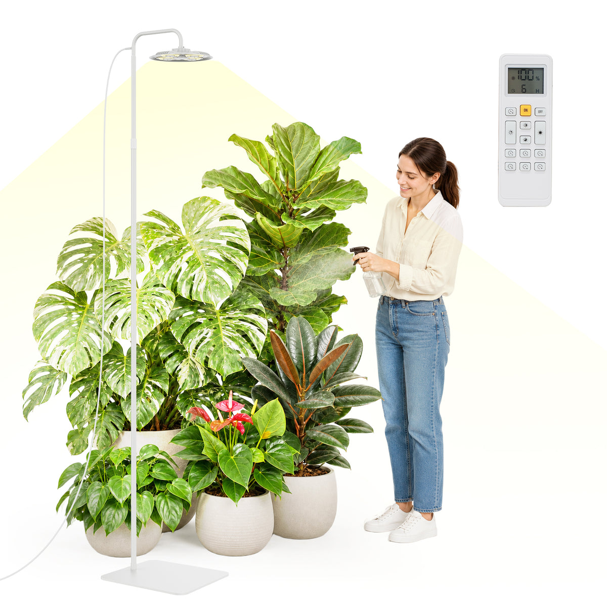 SANSI 100W Tall Standing Grow Light With Remote Control (US/CA ONLY)