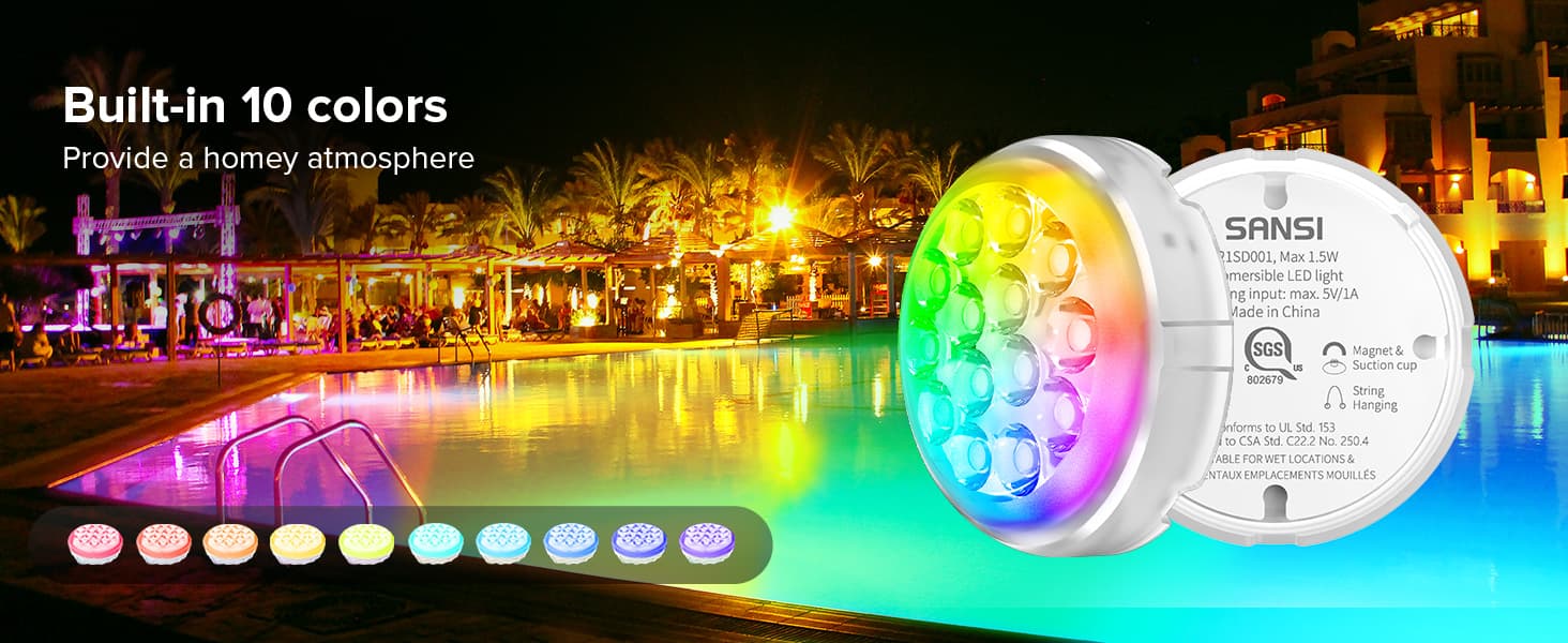 Built-in 10 colors, Provide a homey atmosphere