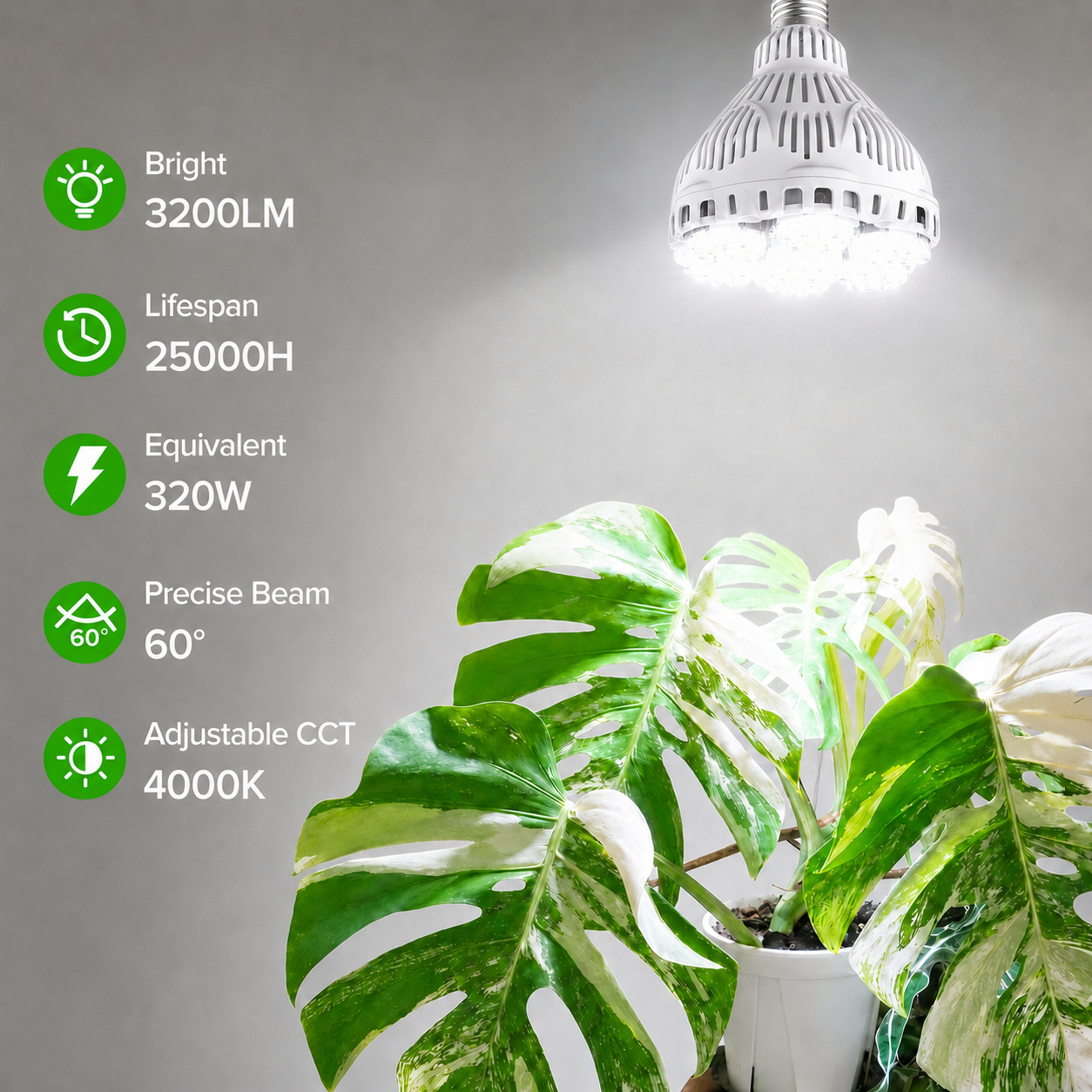 SGLEDs BR30 40W Hanging Grow Light Bulb with Remote Control(US ONLY)