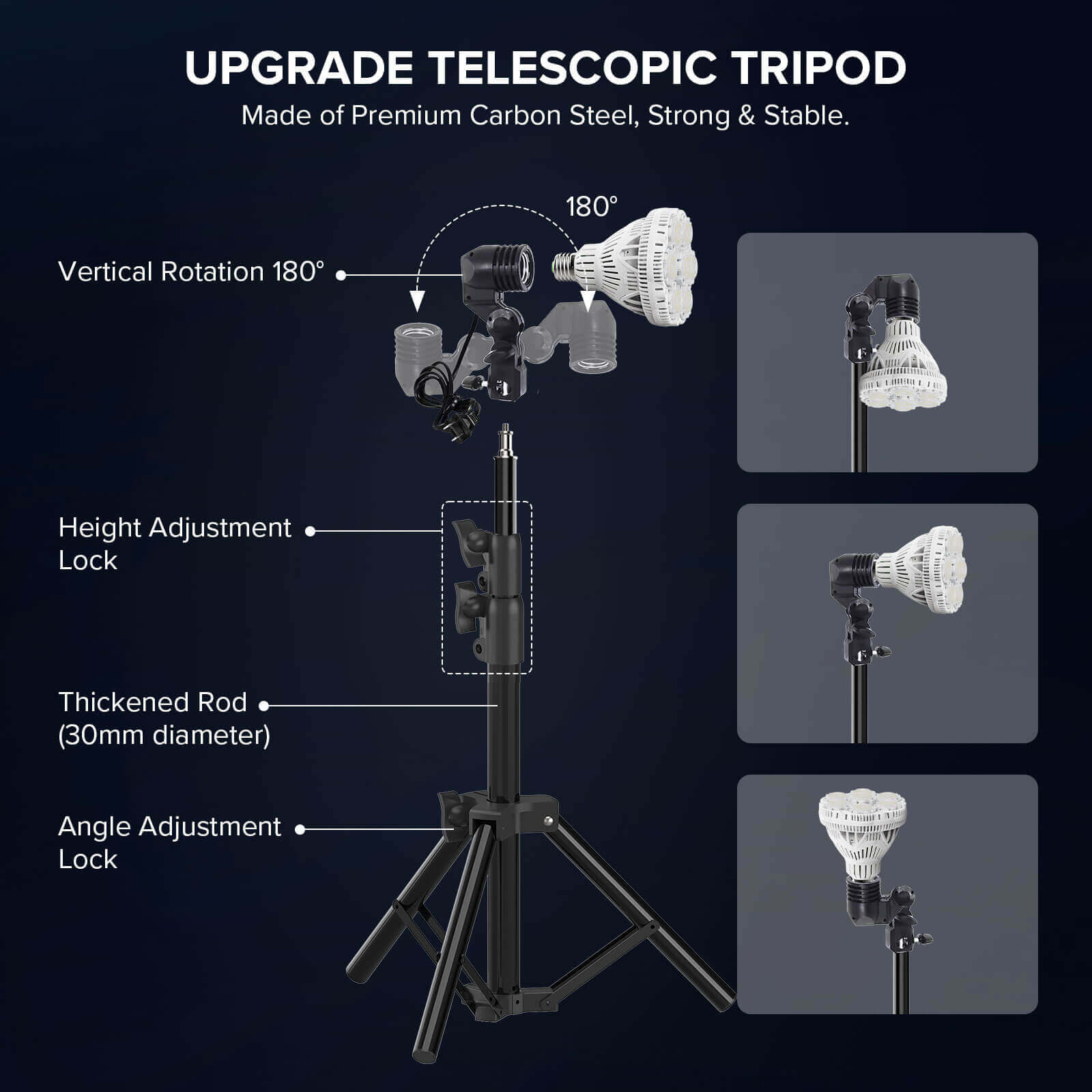 upgraded telescopic tripod