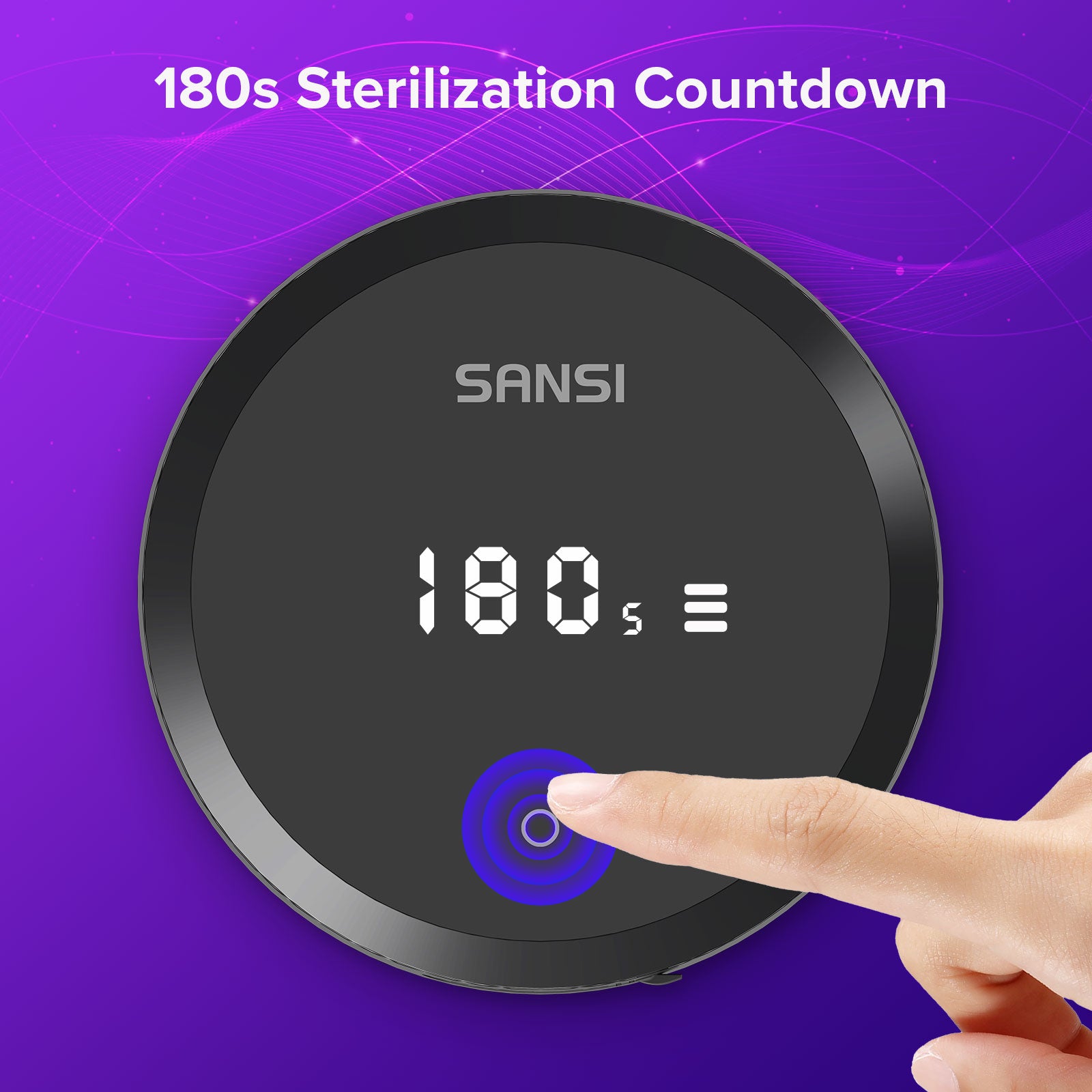 Portable UV Hand Light with 180s sterilization countdown