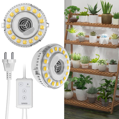 SANSI 10W LED Puck Pflanzenlampe mit Timer und Dimmer