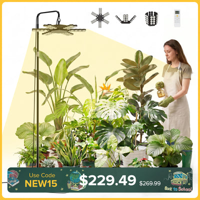 SANSI 240W Folding Wings LED Standing Grow Light with Remote Control (US ONLY)