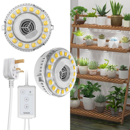 SANSI 10W LED Puck Pflanzenlampe mit Timer und Dimmer