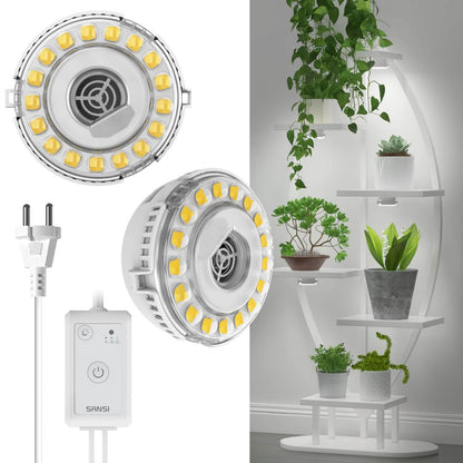 SANSI 10W LED Puck Pflanzenlampe mit Timer und Dimmer