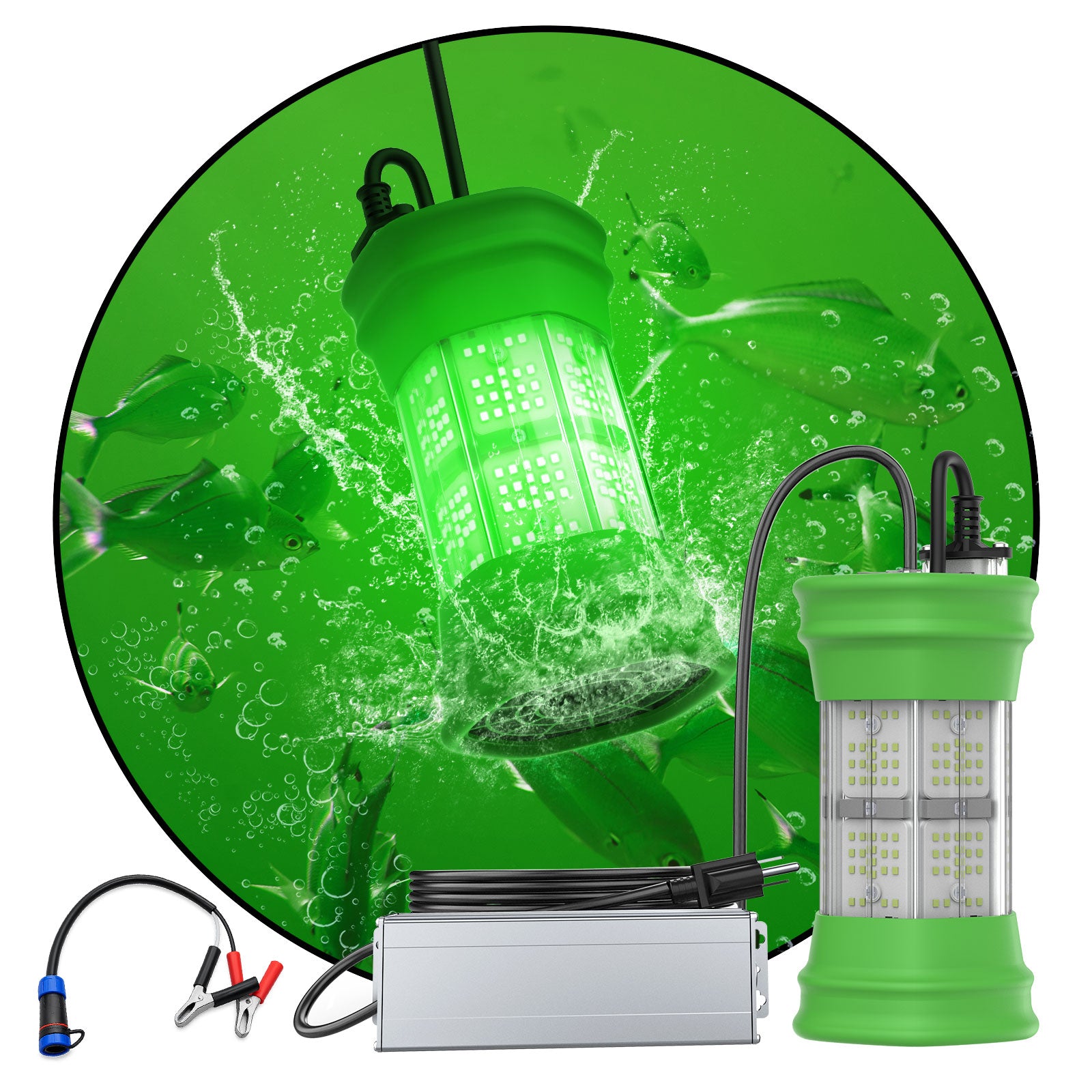 SANSI 200W LED Underwater Green Fishing Light (US ONLY)