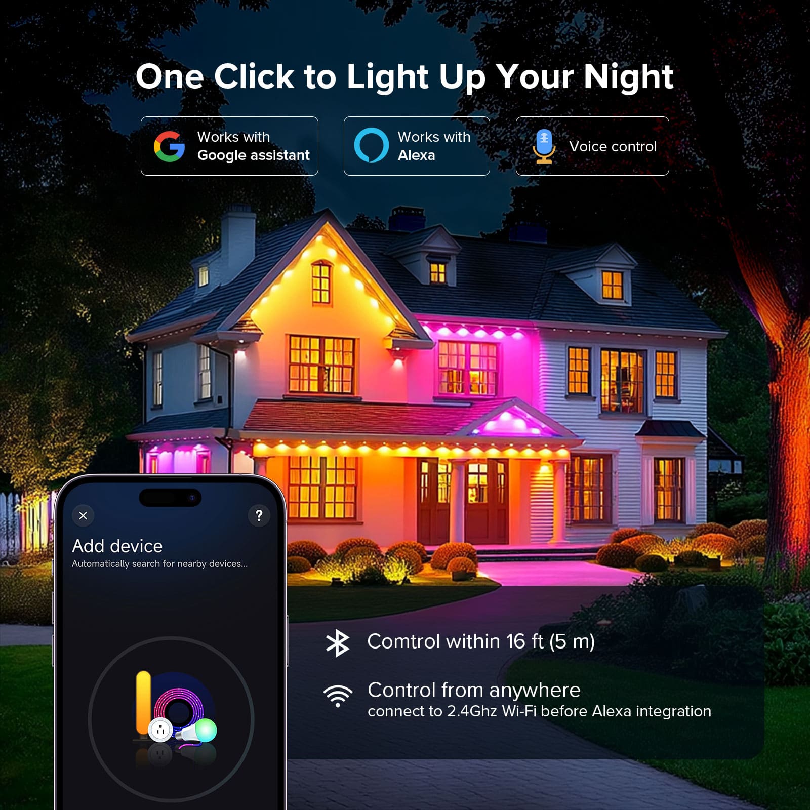 SANSI Smart Permanent Outdoor RGB Lights