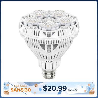 SANSI BR30 24W LED Grow Light Bulb