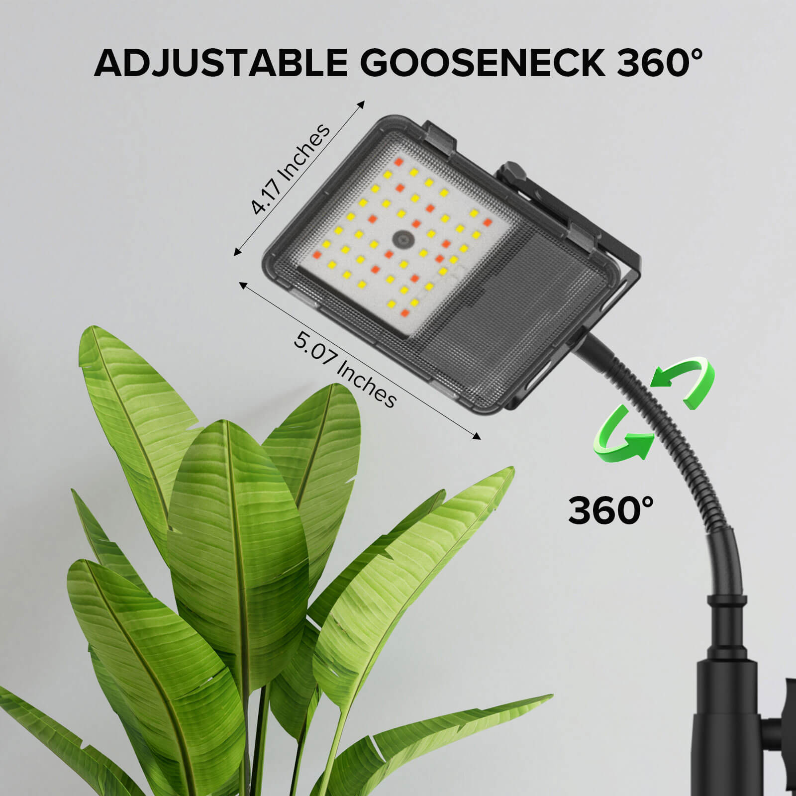 30W LED Grow Light With 360° Adjustable Gooseneck
