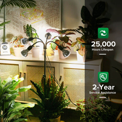 96 W/128 W Pflanzenlampe mit verstellbarem Stativständer (NUR USA)