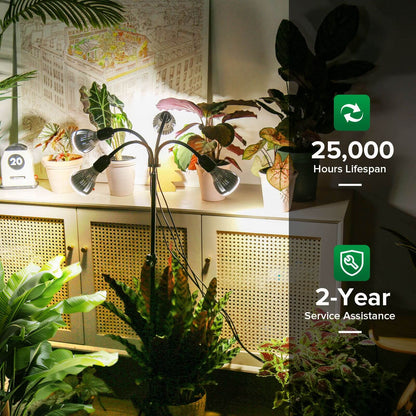96 W/128 W Pflanzenlampe mit verstellbarem Stativständer (NUR USA)
