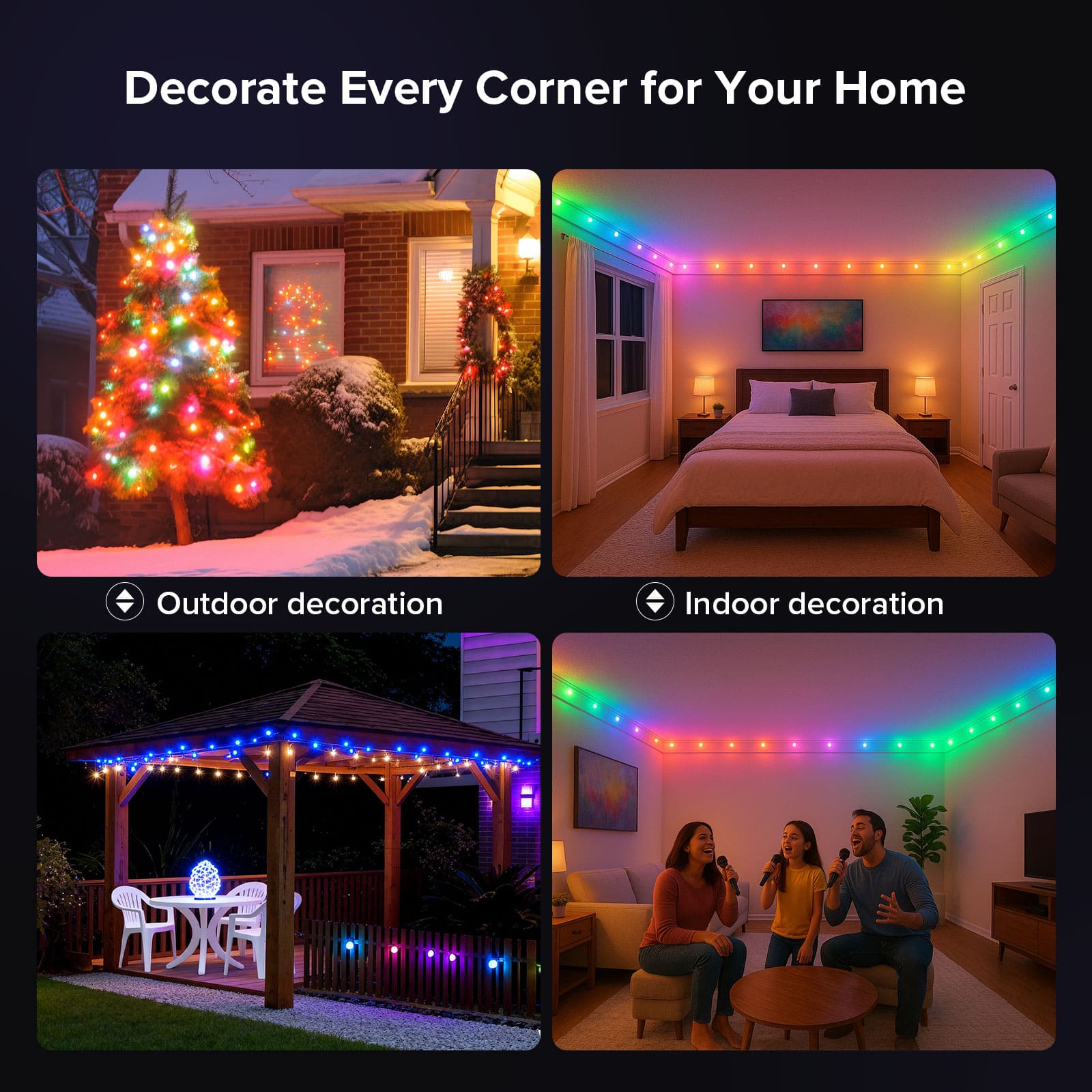SANSI Smart Permanent Outdoor RGB Lights