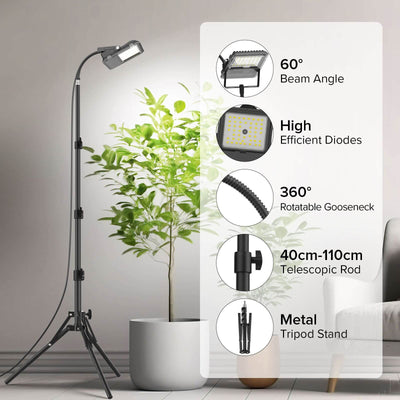 Lampada da coltivazione a LED SANSI da 45 W con treppiede