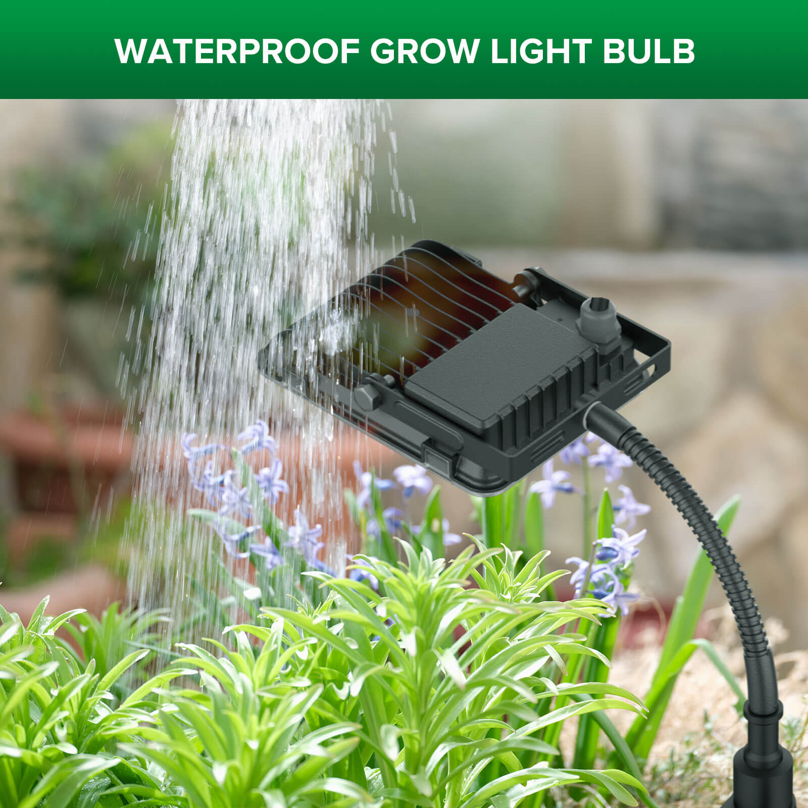 30W LED Grow Light With Tripod Stand is waterproof.