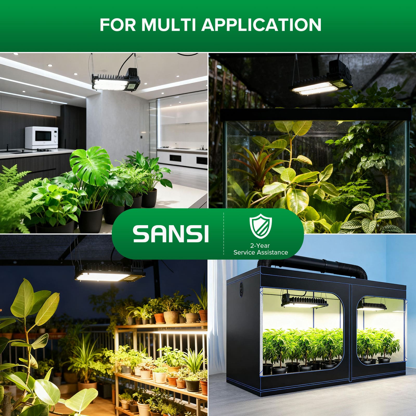 SANSI 100W Panel LED Grow Light | Remote Control – SANSI Lighting