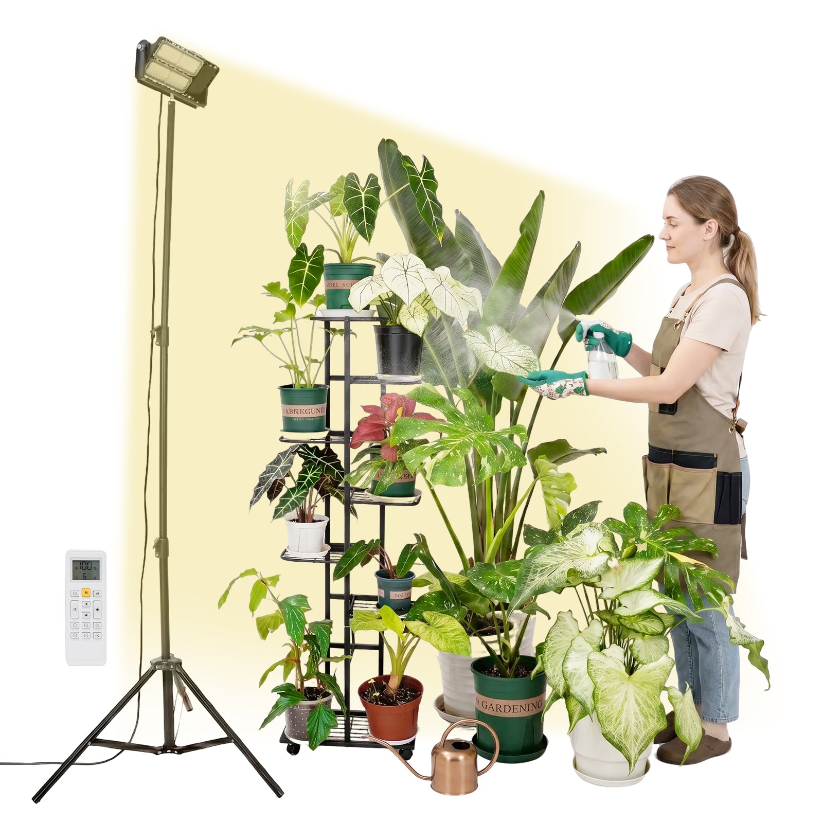 SANSI 100W Panel LED Standing Grow Light with Remote Control (US ONLY)