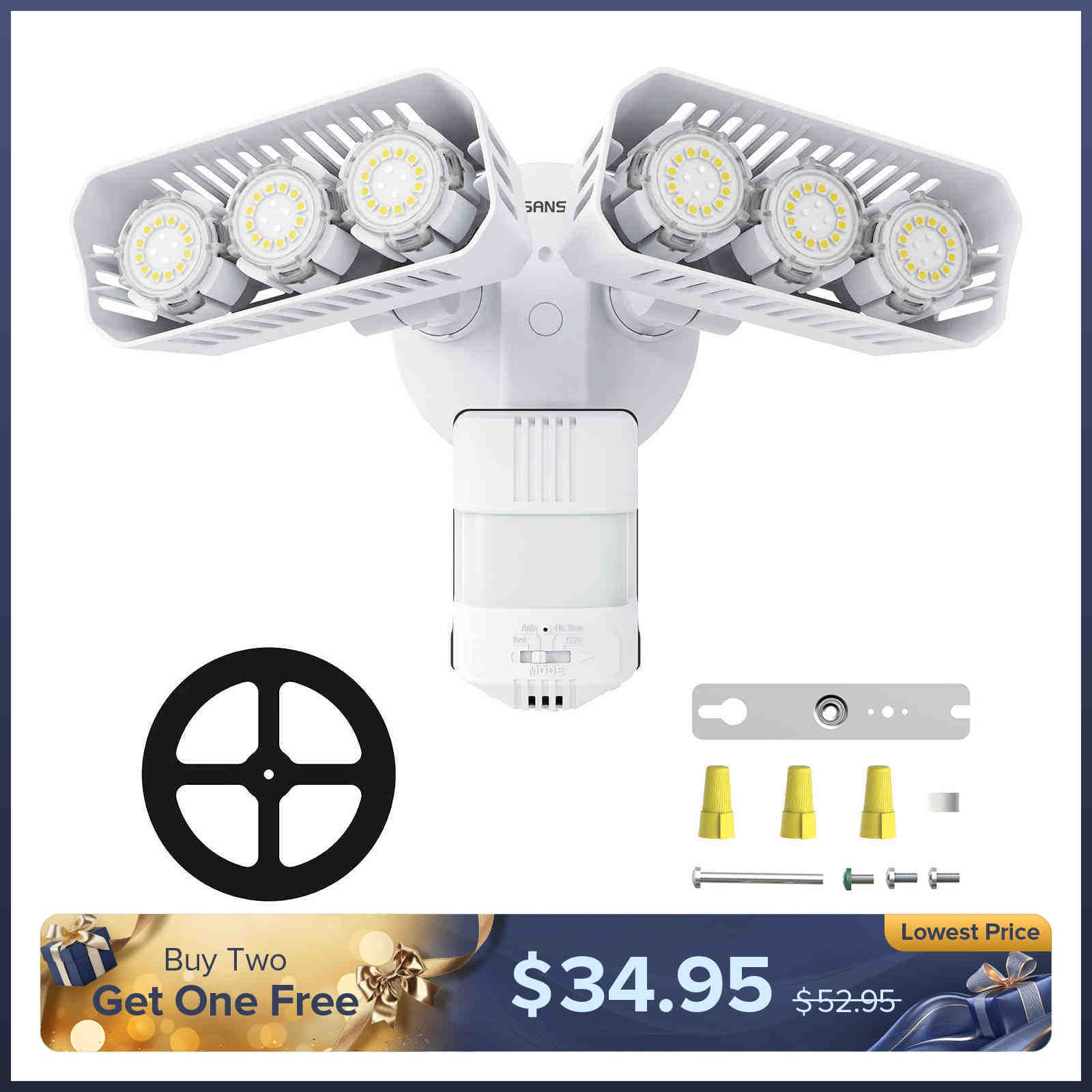 38W LED Security Light (Dusk to Dawn & Motion Sensor)(US CA ONLY)