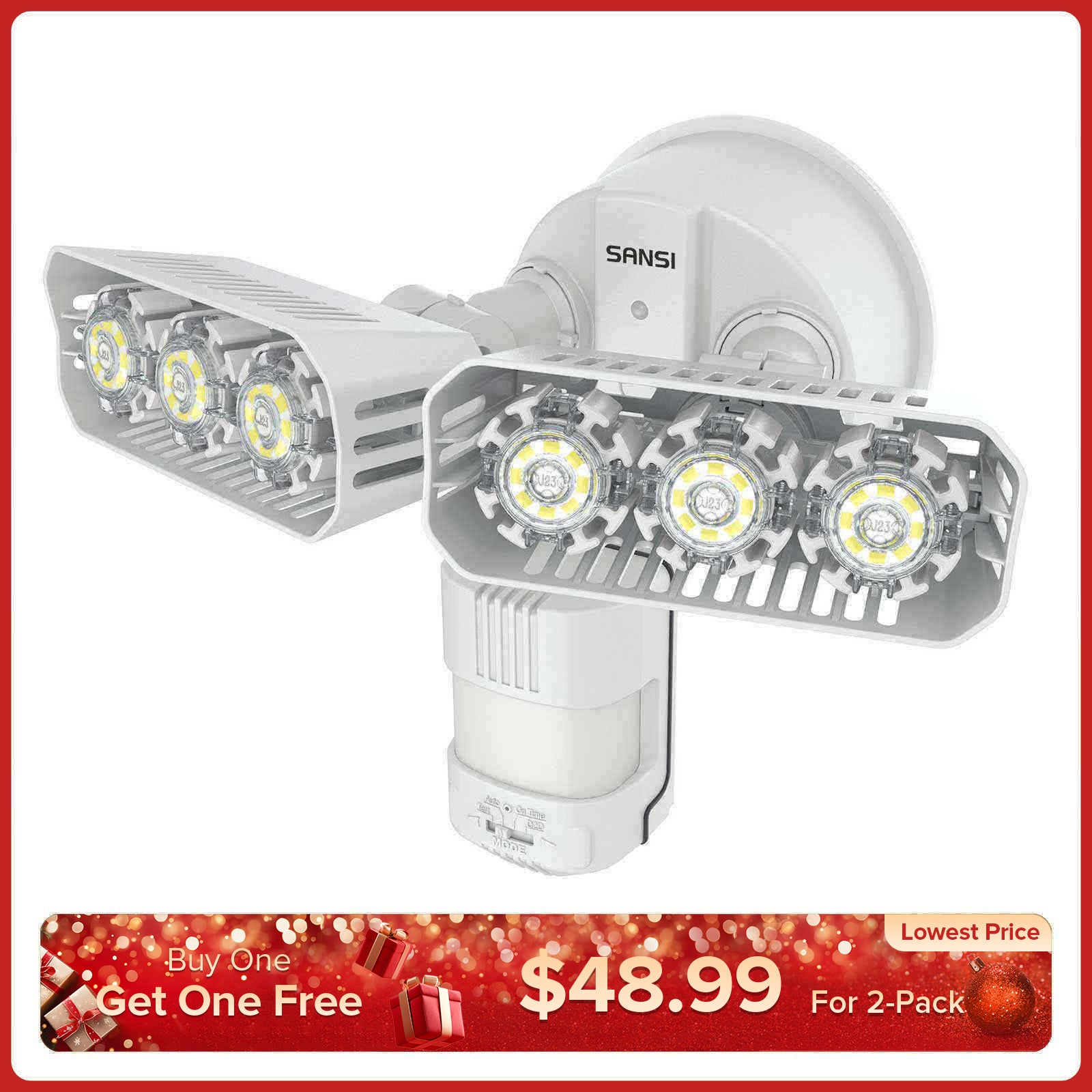 27-W-LED-Sicherheitsleuchte (Dämmerung bis Morgengrauen und Bewegungssensor) 