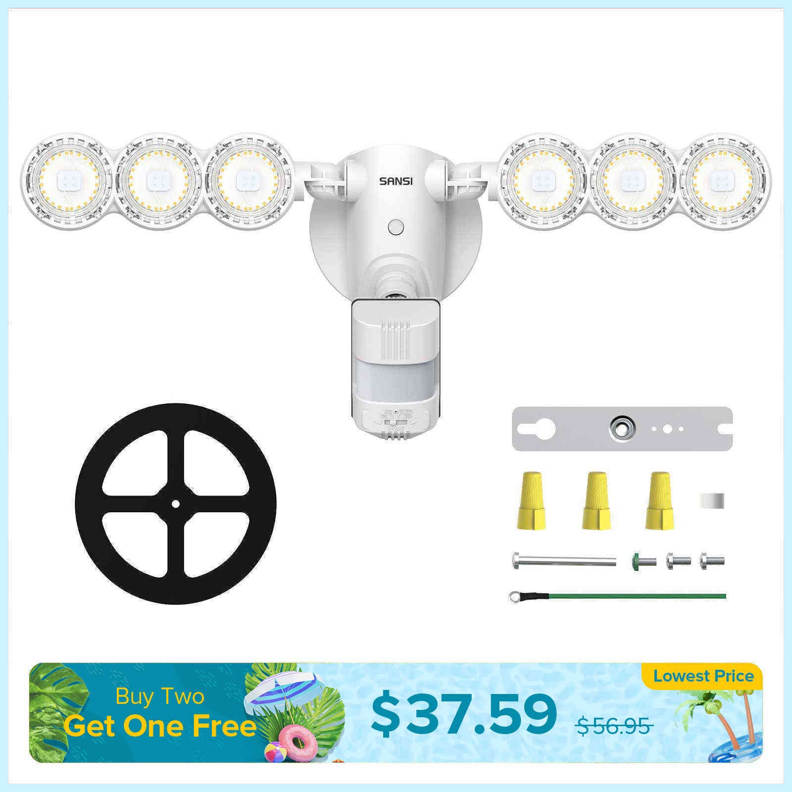 45W LED Security Light (Dusk to Dawn & Motion Sensor)