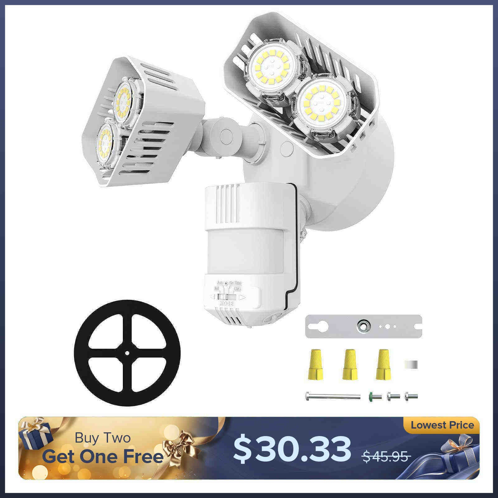 Upgraded 28W LED Security Light (Dusk to Dawn & Motion Sensor)(US ONLY)