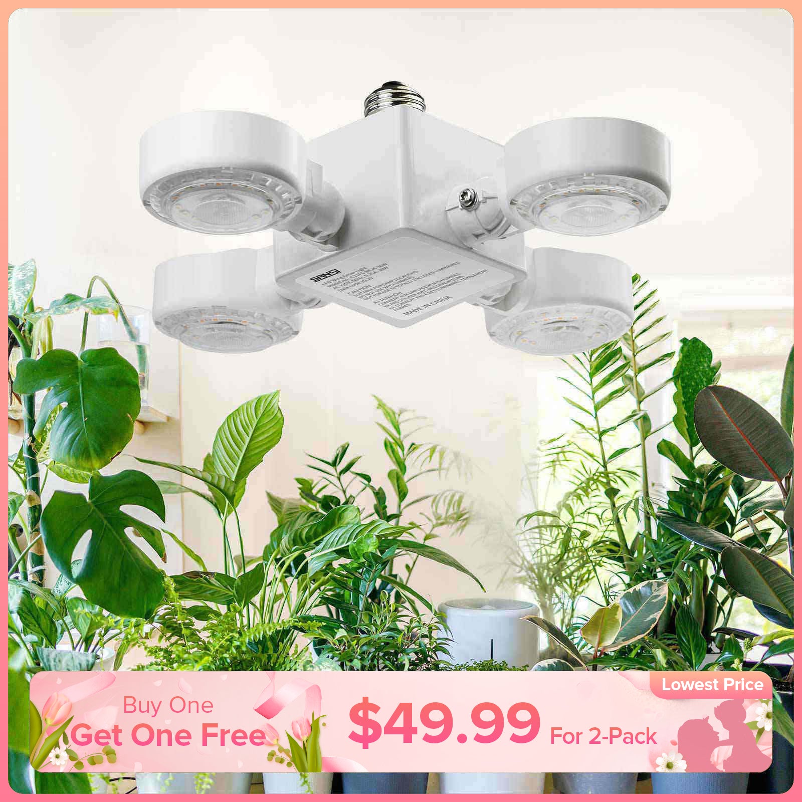 Lampada LED da coltivazione da 30 W (ali pieghevoli) (SOLO UE/Regno Unito)