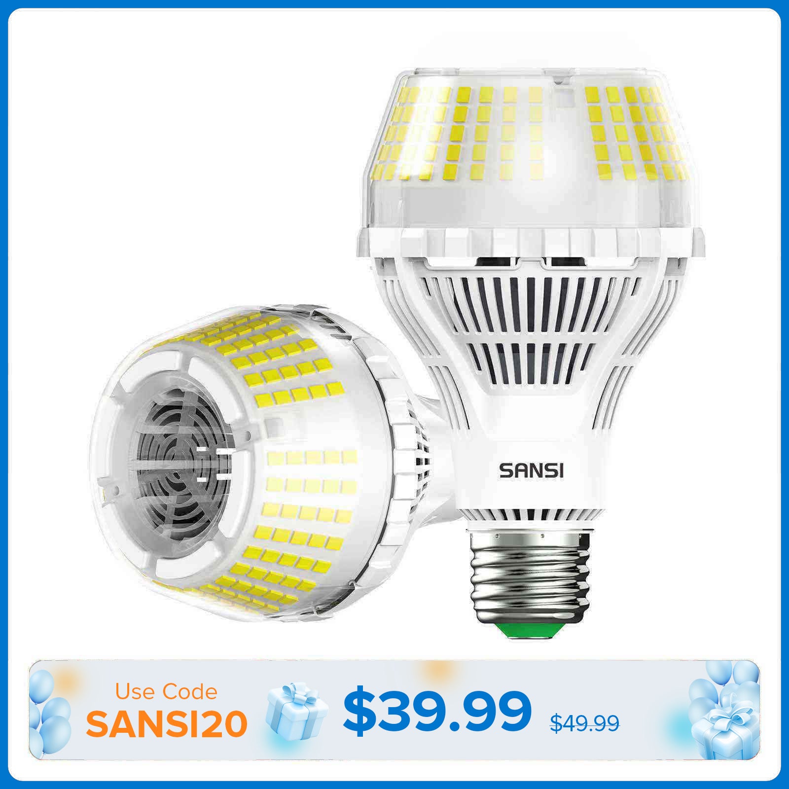 SANSI Dimmable A21 27W LED 3000K/5000K Light Bulb (US/CA ONLY)