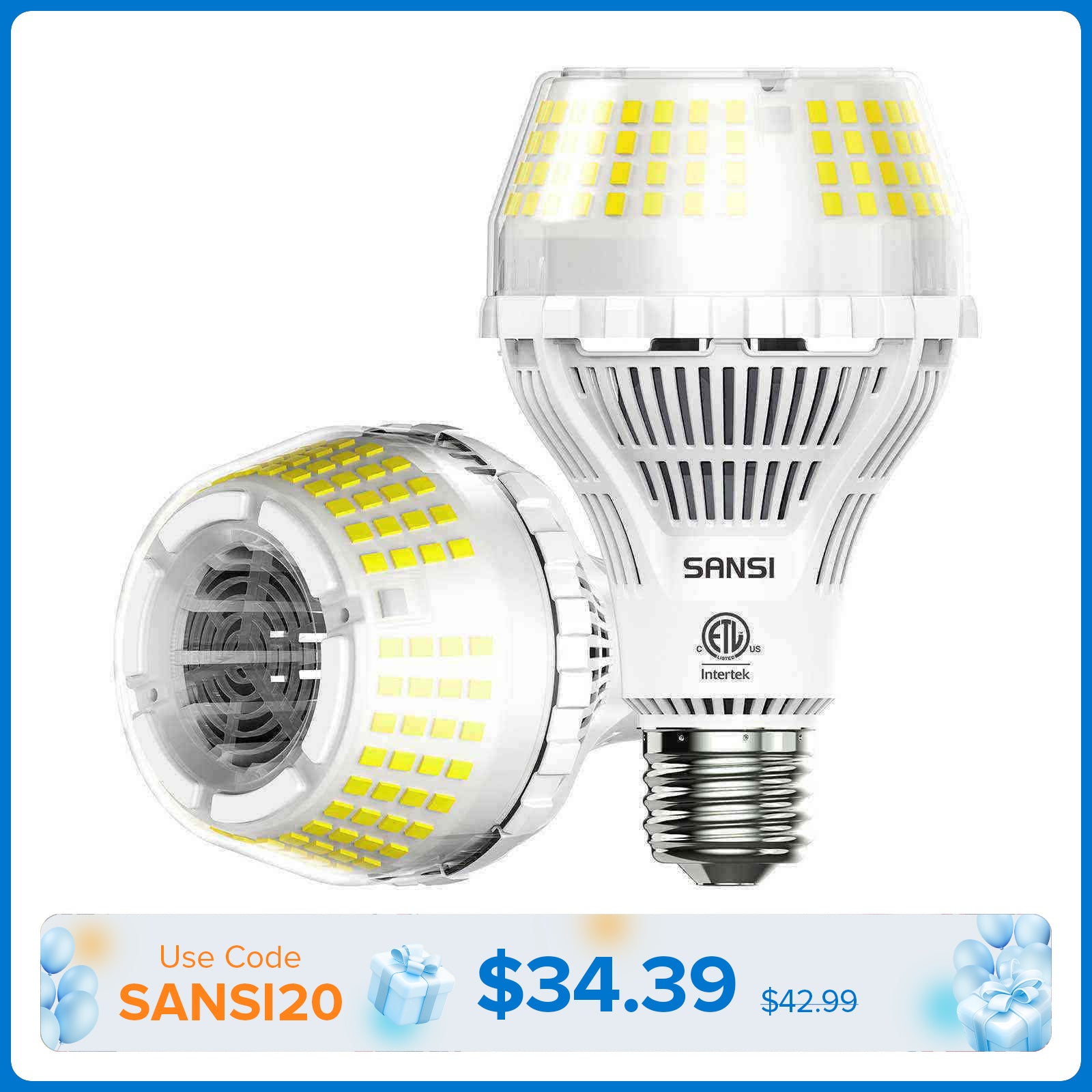 Upgraded A21 22W LED 3000K/5000K Light Bulb(US/CA ONLY)
