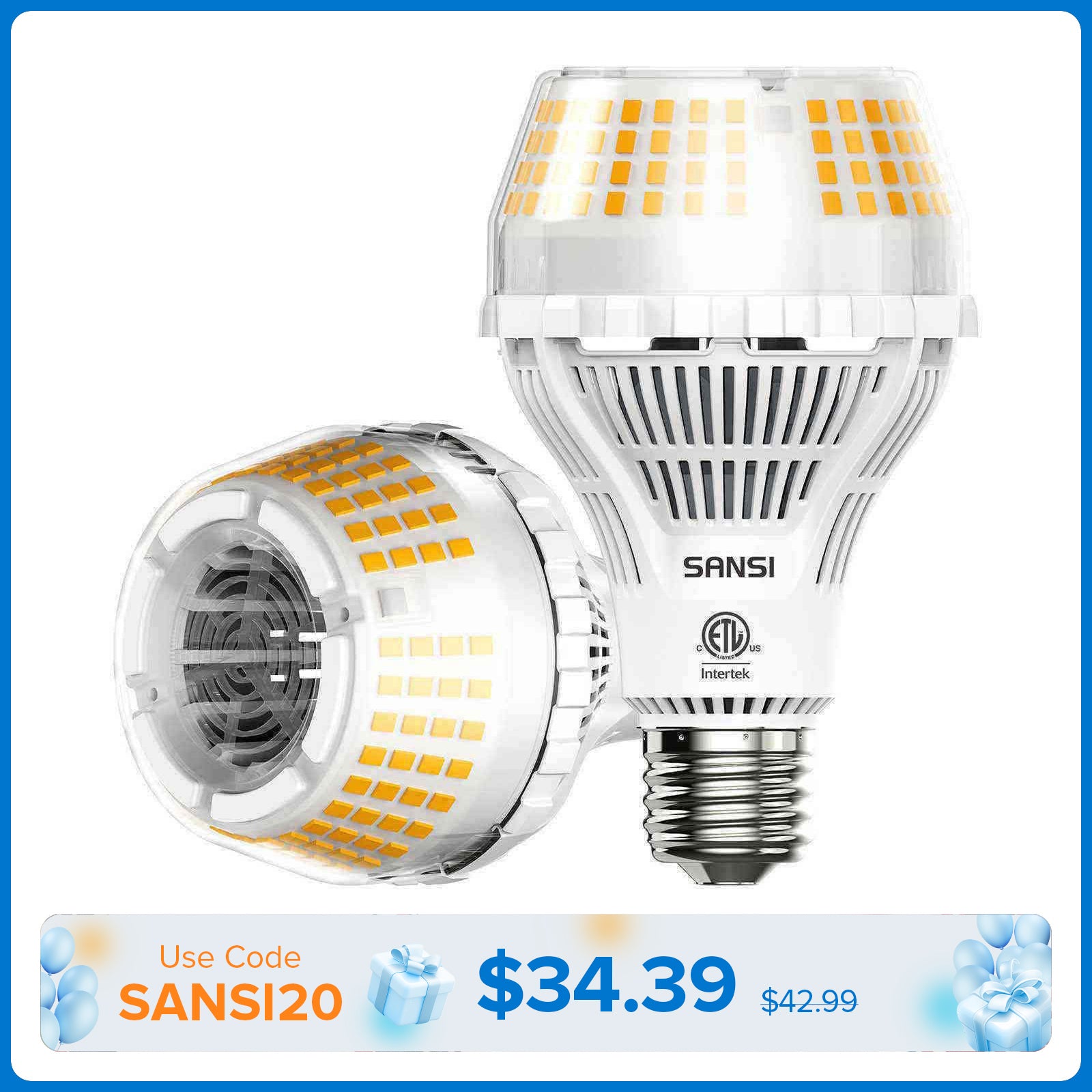 Upgraded A21 22W LED 3000K/5000K Light Bulb(US/CA ONLY)
