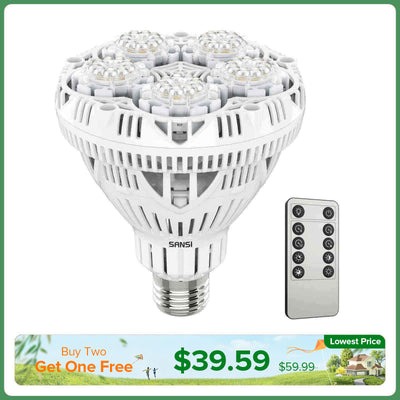 Lampadina LED per coltivazione BR30 da 30 W con telecomando (SOLO USA/CA)