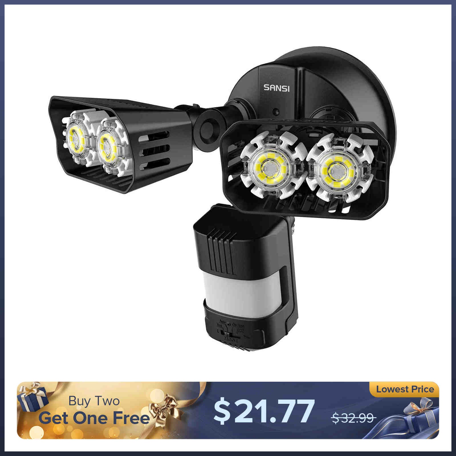 18W LED Security Light (Dusk to Dawn & Motion Sensor)