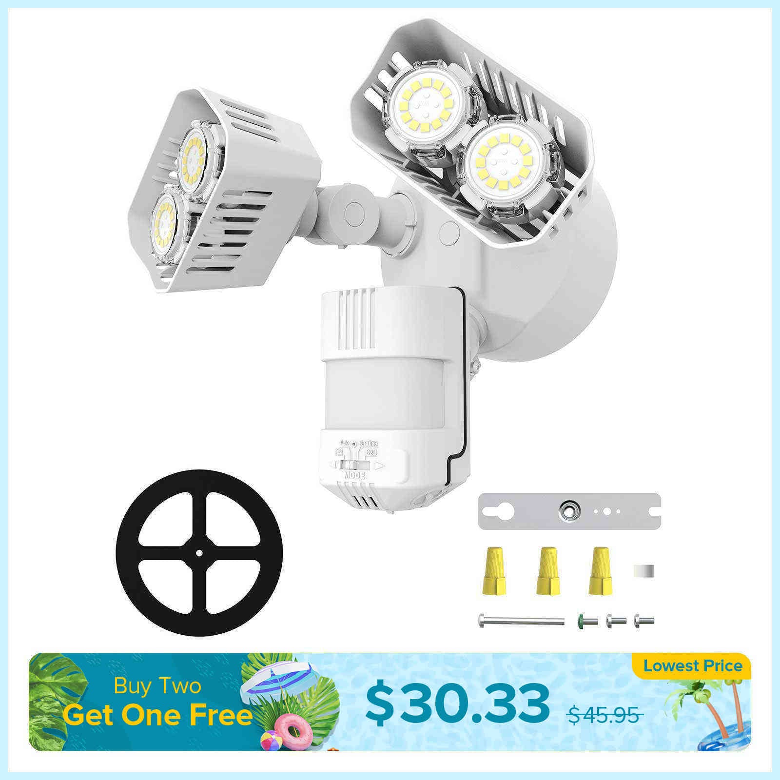 Upgraded 28W LED Security Light (Dusk to Dawn & Motion Sensor)(US ONLY)