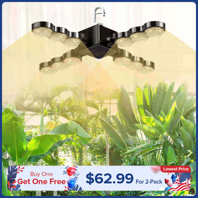 60W LED Grow Light (Folding Wings & With Hook) (EU ONLY)