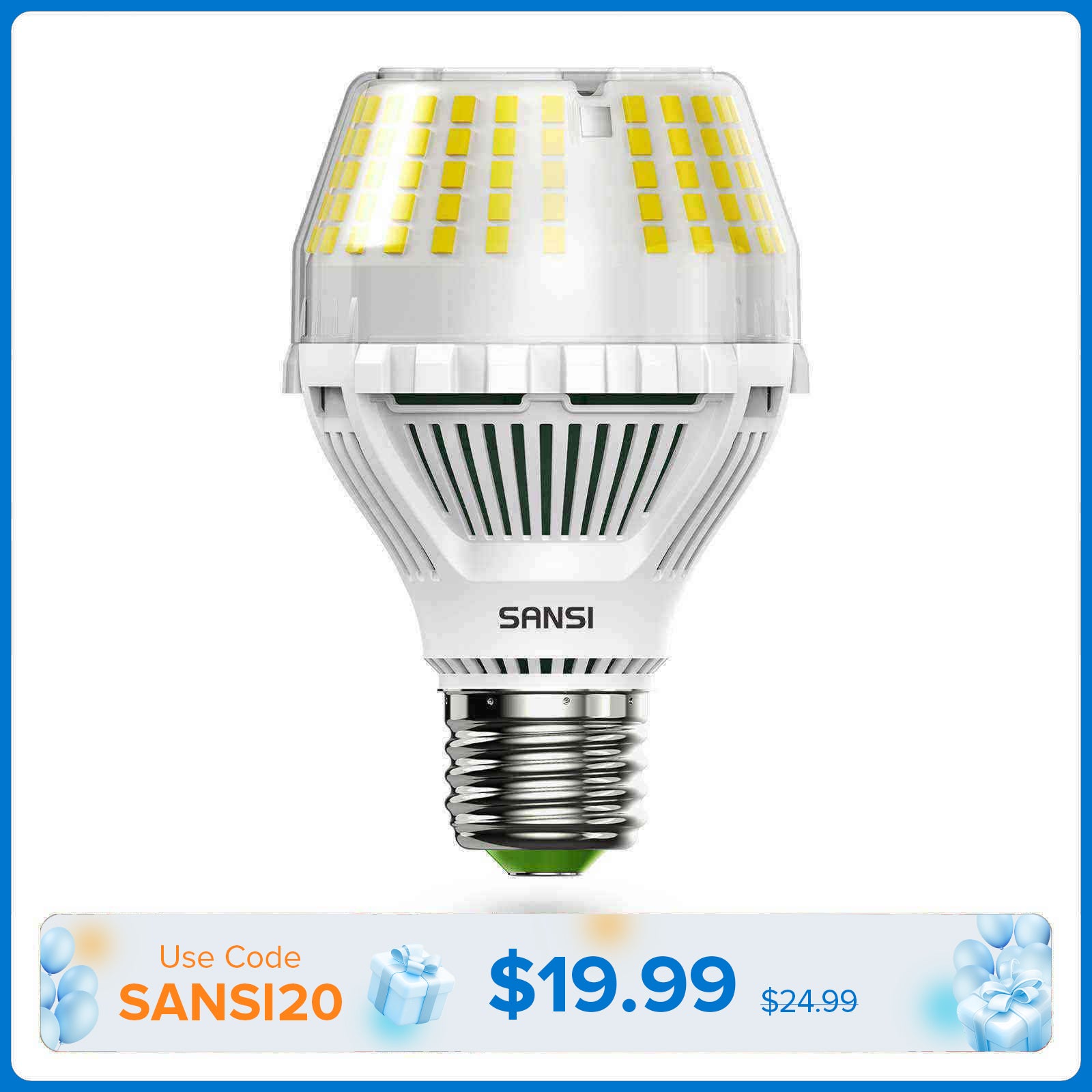 Upgraded Dimmable A19 17W LED 3000K/5000K Light Bulb