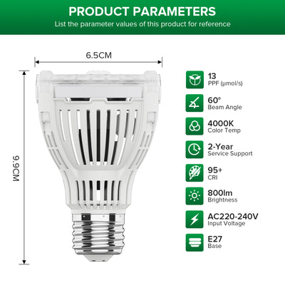 SANSI A19 10W LED Grow Light Bulb With Remote Control (EU/UK ONLY)
