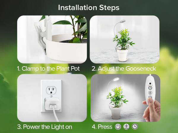 10W pot clip grow light is easy installation