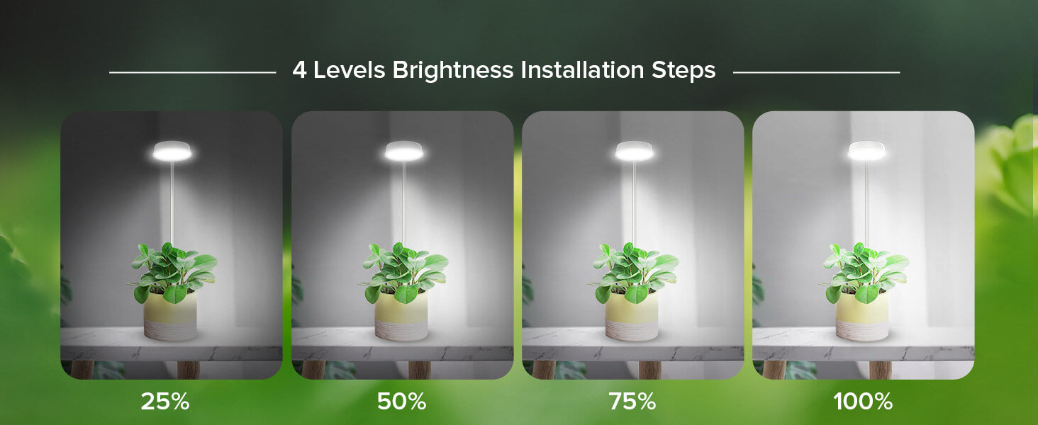 10W pot clip grow light has 4 levels brightness 