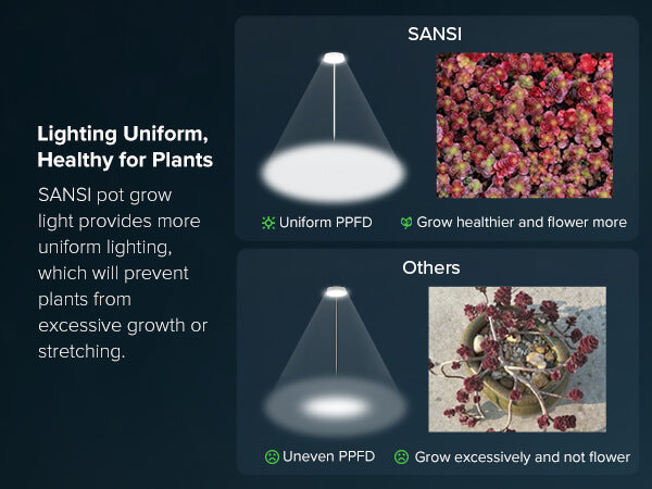 10W pot clip grow light, light uniform, healthy for plants