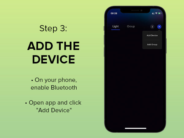 add the device and enter bluetooth