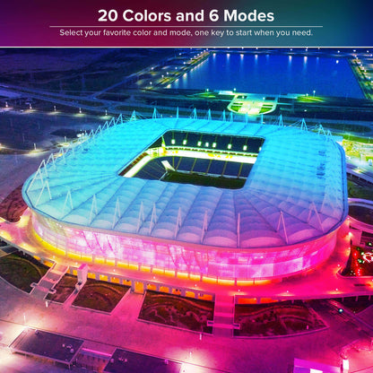 20 Colors and 6 Modes: Select your favorite color and mode, one key to start when you need.