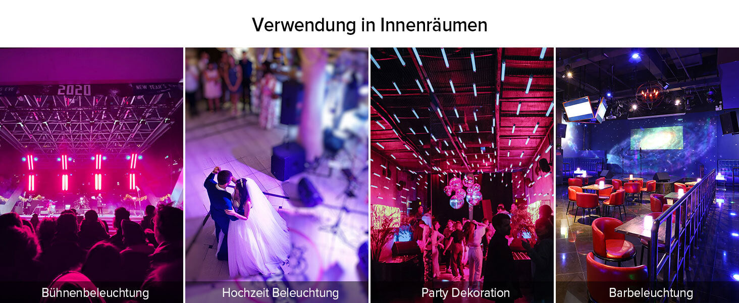 Verwendung in Innenräumen.