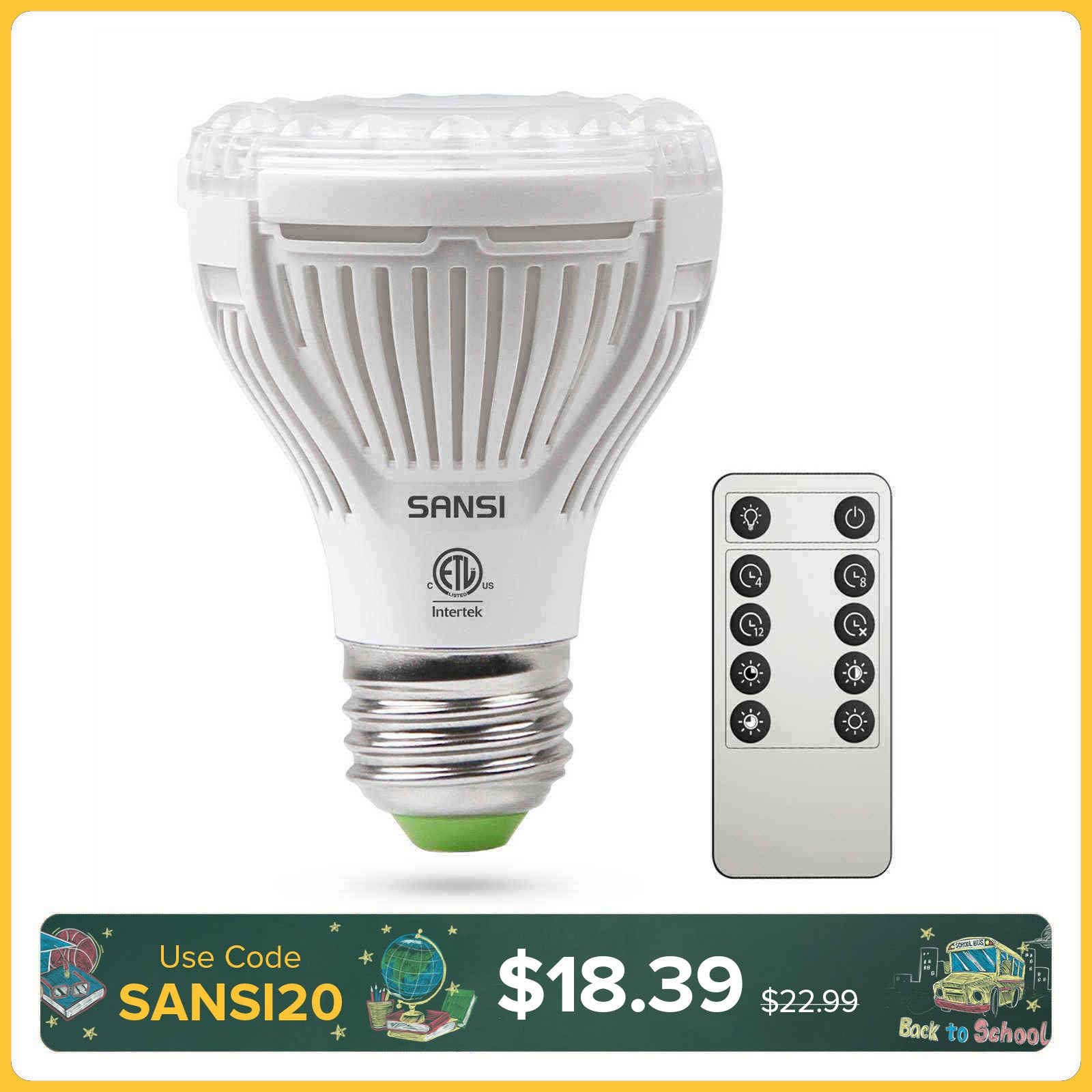 PAR20 5W LED-Wachstumslampe mit Fernbedienung (NUR USA)