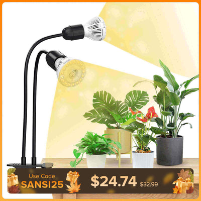 20 W verstellbares 2-Kopf-Clip-on-LED-Wachstumslicht 