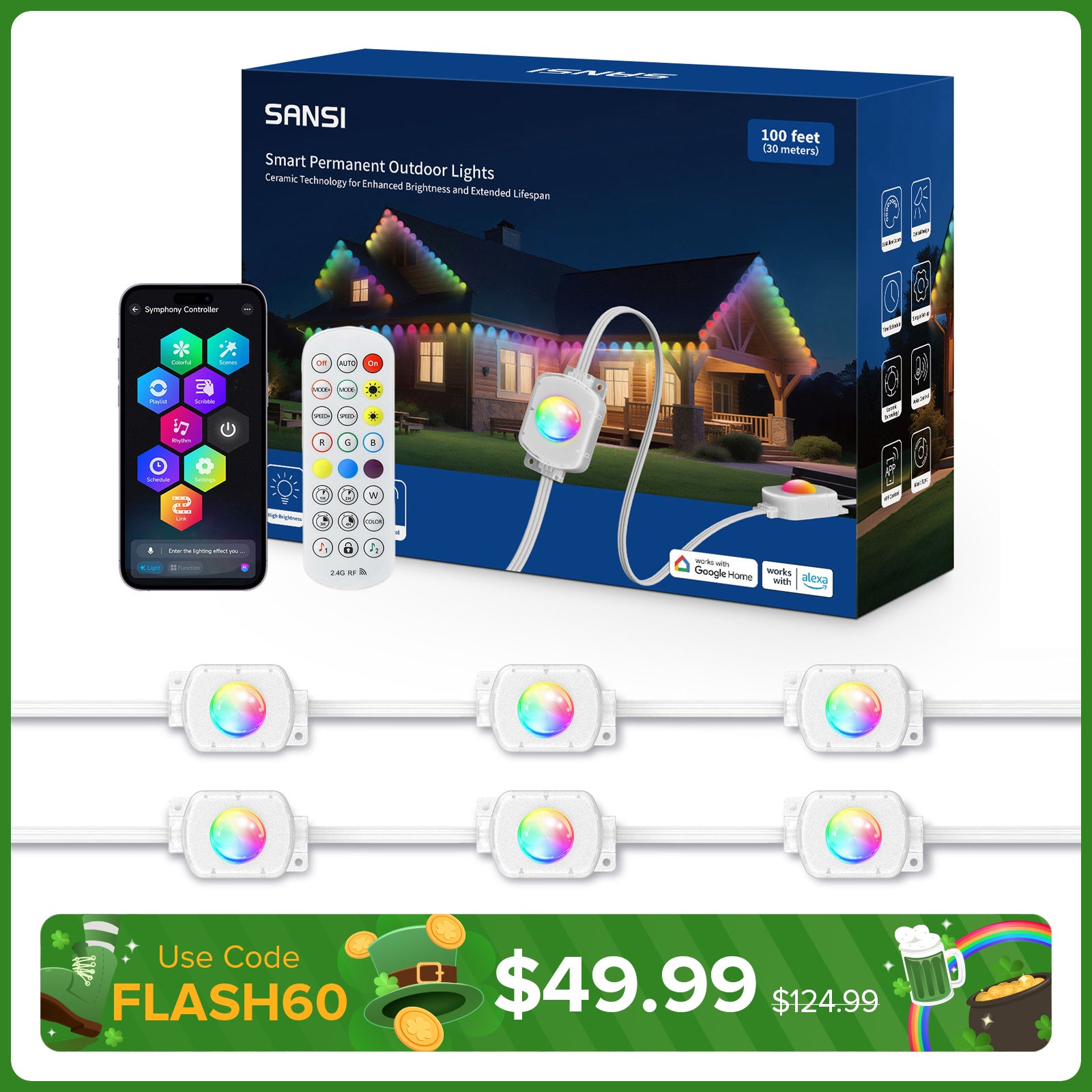 SANSI Smart Permanent Outdoor RGB Lights